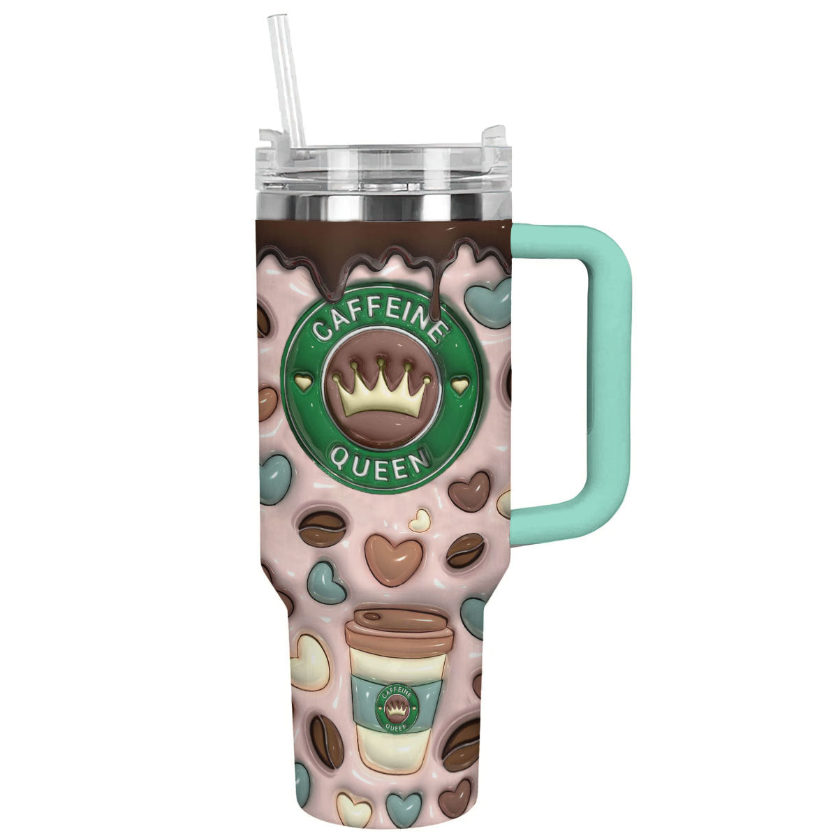 Shineful Glossy Tumbler Puffy Queen of Caffeine