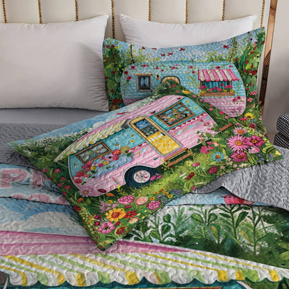 Shineful All Season Quilt 3-Piece Set Charming Camper