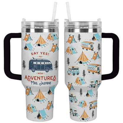 Camping Personalize Shineful Tumbler New Adventure