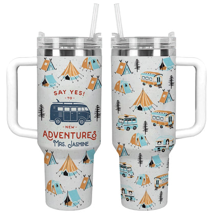 Camping Personalize Shineful Tumbler New Adventure