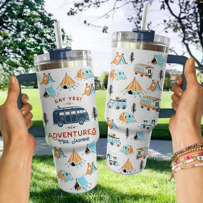 Camping Personalize Shineful Tumbler New Adventure