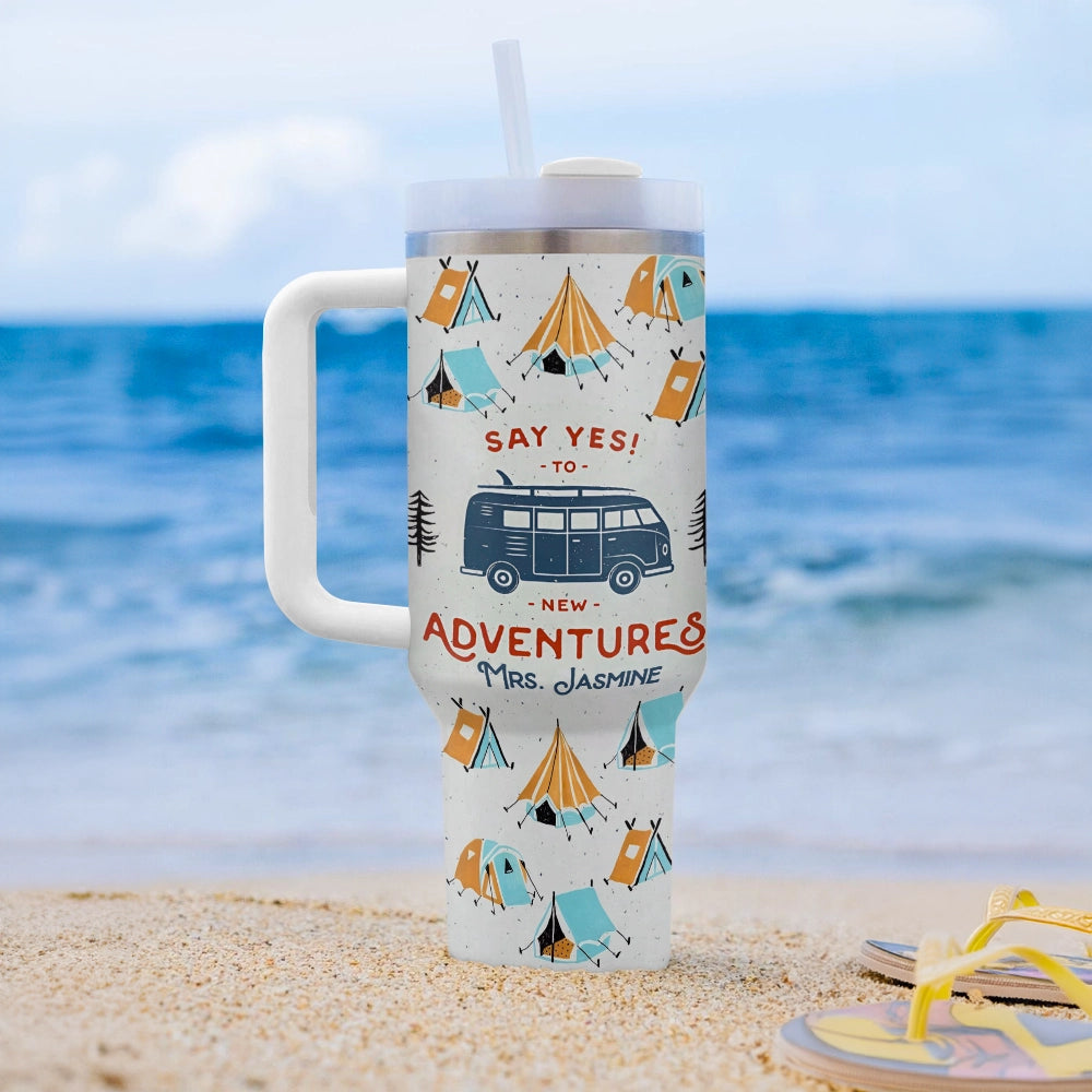 Camping Personalize Shineful Tumbler New Adventure