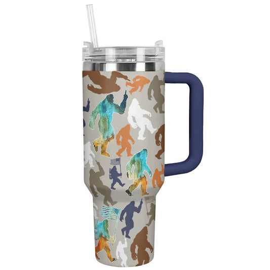 Camping 40 Oz Shineful™ Tumbler Cool Bigfoot Tl10 40Oz