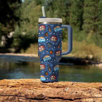 Shineful Tumbler Camping Sternennacht 3D Puffy gedruckt