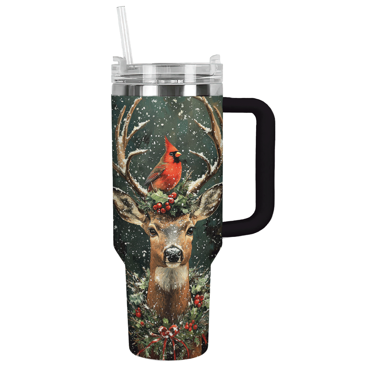 Shineful Tumbler Cardinal & Deer Majesty Holiday