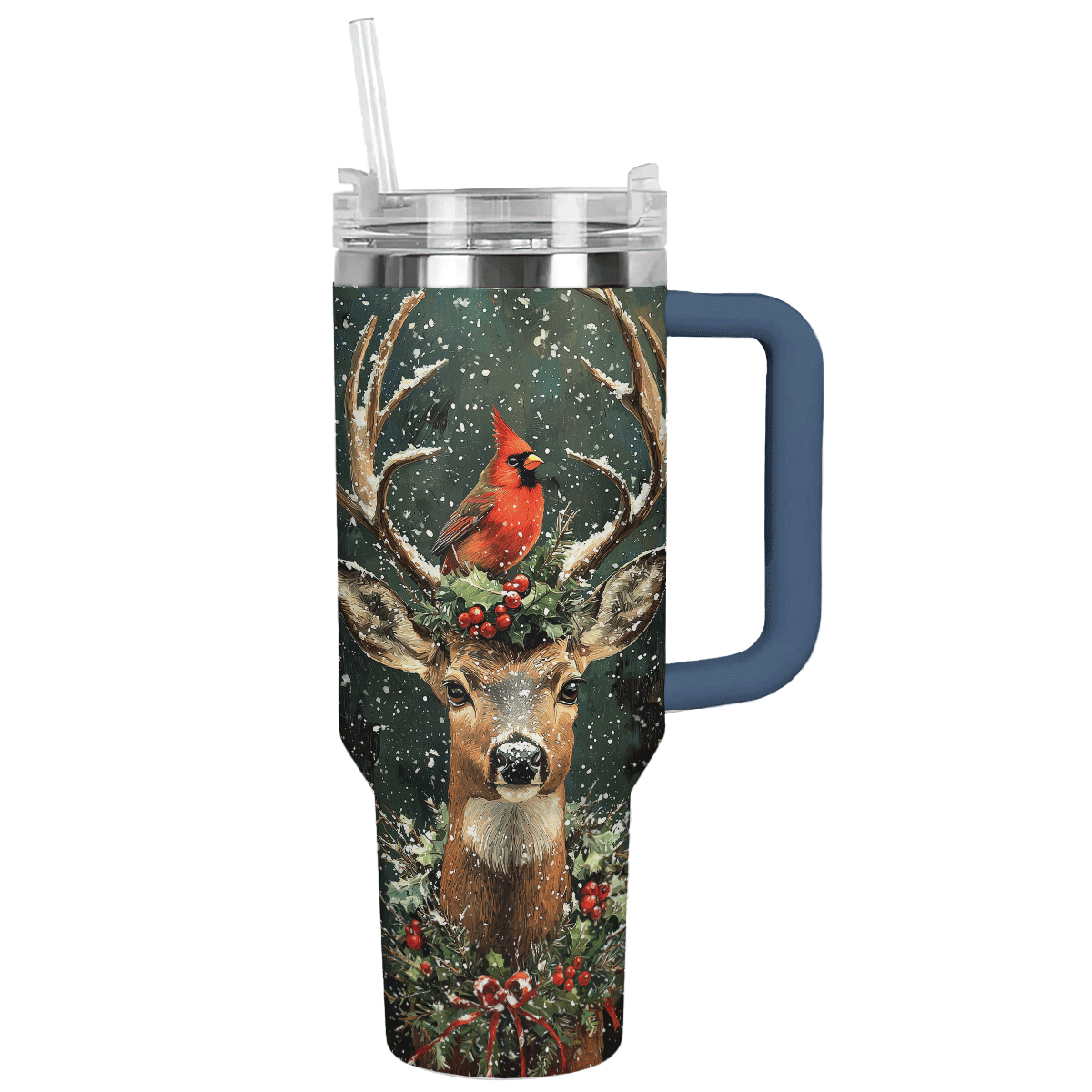 Shineful Tumbler Cardinal & Deer Majesty Holiday