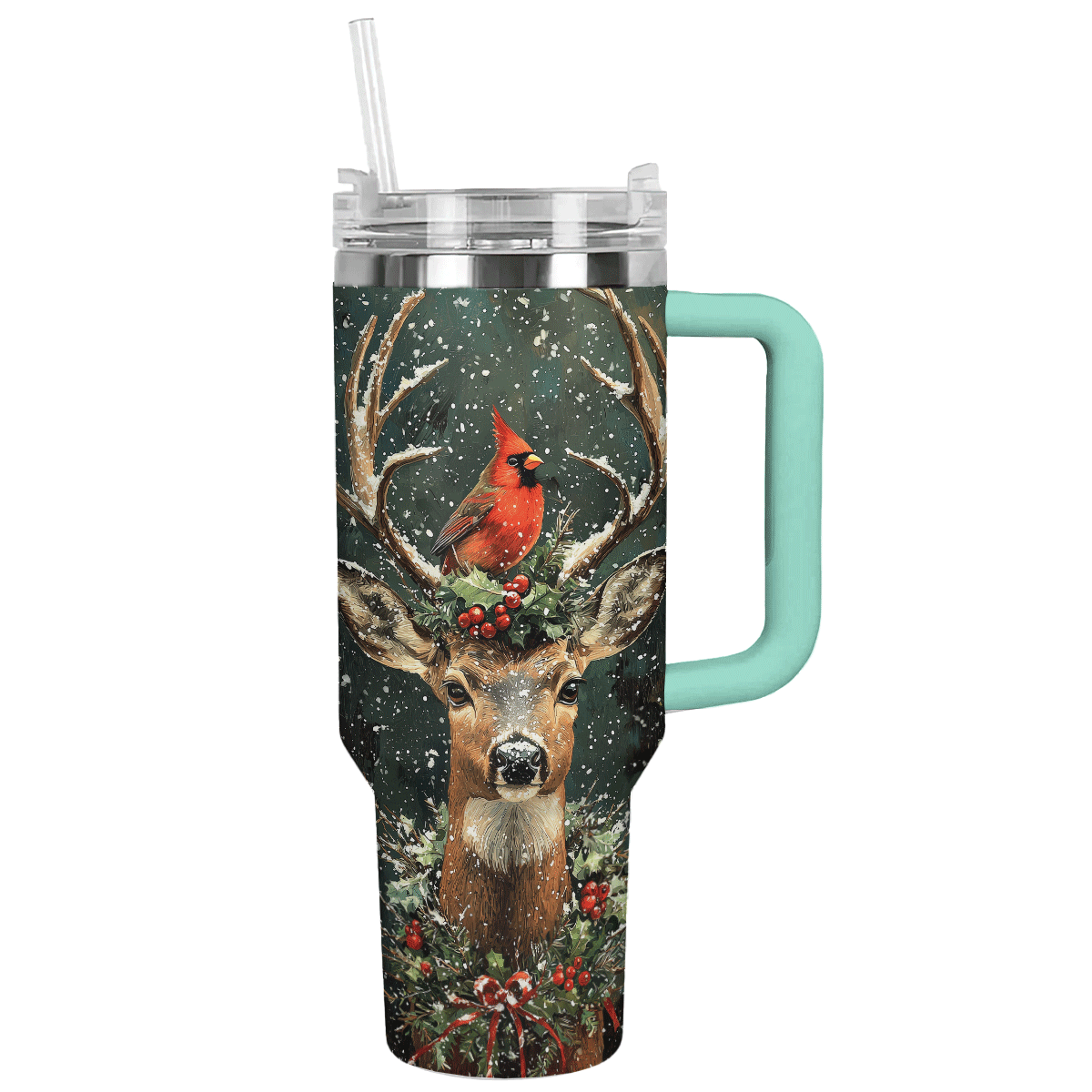 Shineful Tumbler Cardinal & Deer Majesty Holiday