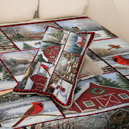 Shineful All Season Quilt 3-Piece Set Winter in the Countryside