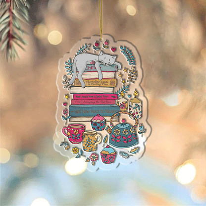 Cat Books Shineful® Decoration Ornament Nk07