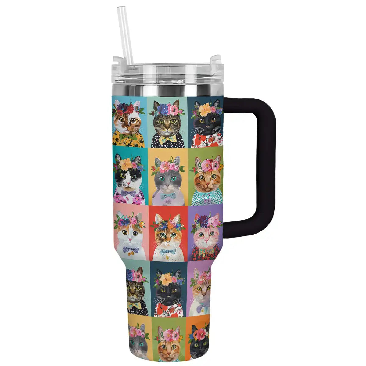 Shineful Tumbler Amazing Cat Floral