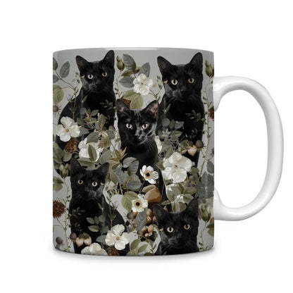 Glänzende Keramiktasse „Cat Mom Is The World“