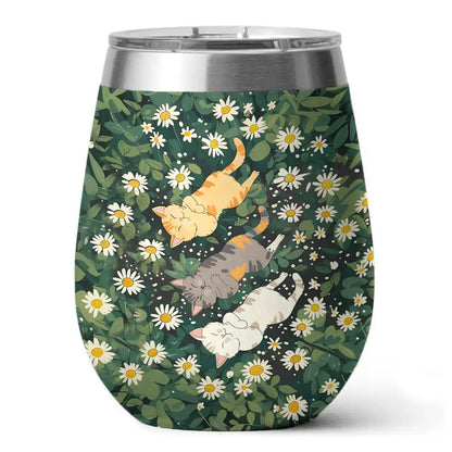 Shineful Wine Tumbler Lazy Cat Daisy