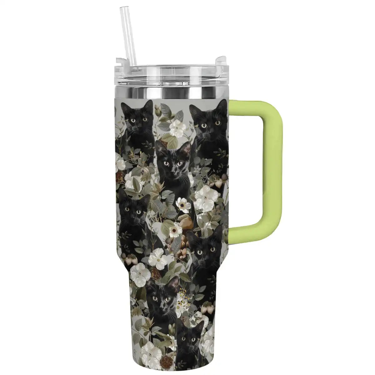 Shineful Tumbler Cat In Floral Garden