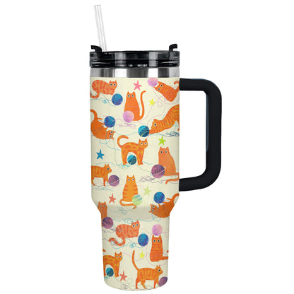 Shineful Tumbler Cat With Wool Planet