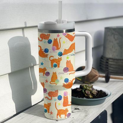 Shineful Tumbler Cat With Wool Planet