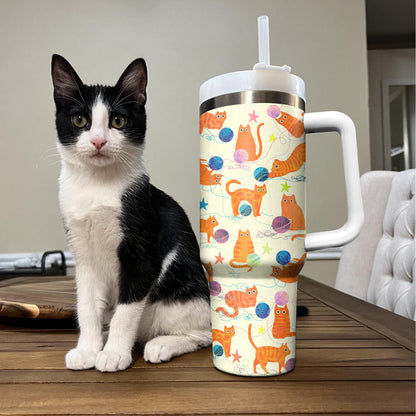 Shineful Tumbler Cat With Wool Planet