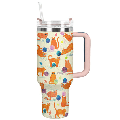 Shineful Tumbler Cat With Wool Planet