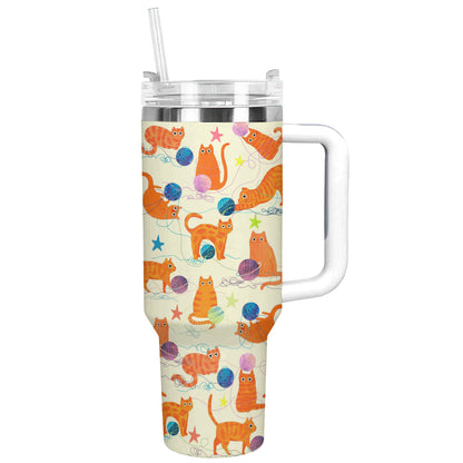 Shineful Tumbler Cat With Wool Planet