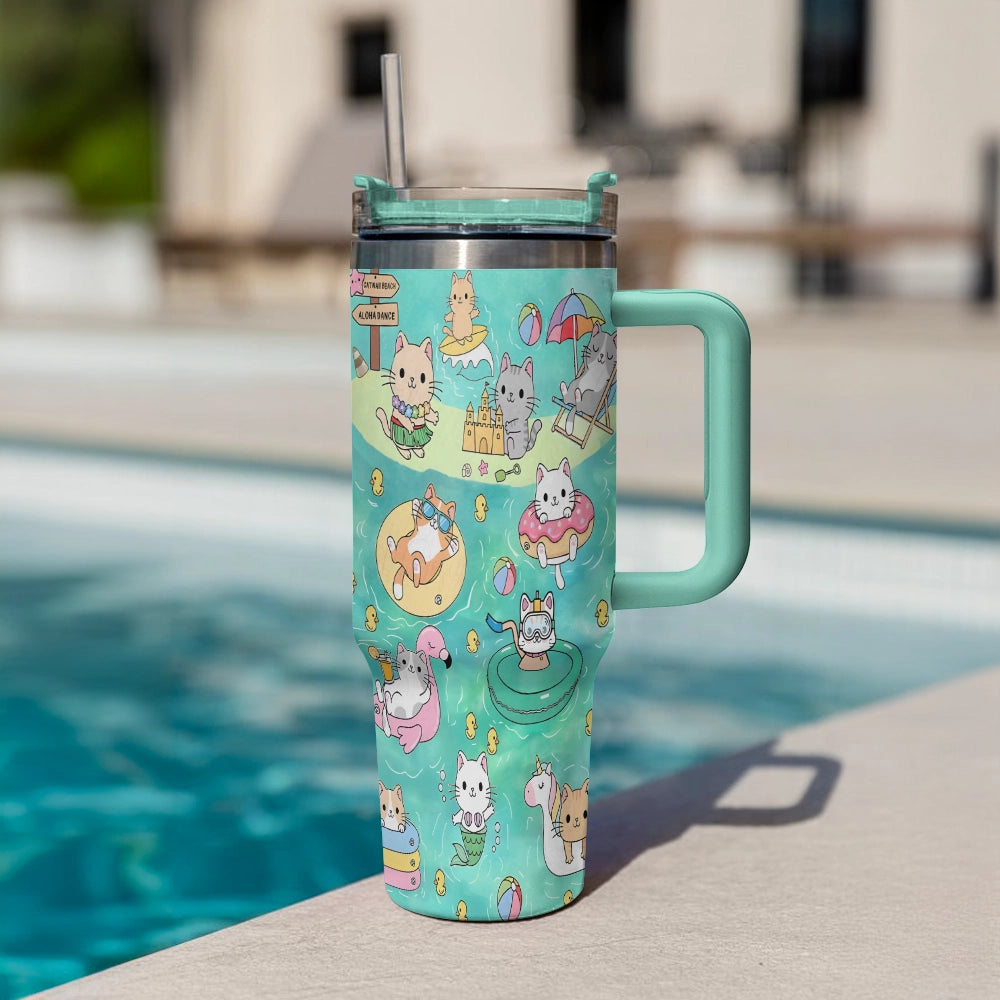 Shineful Tumbler Cat Pool Party