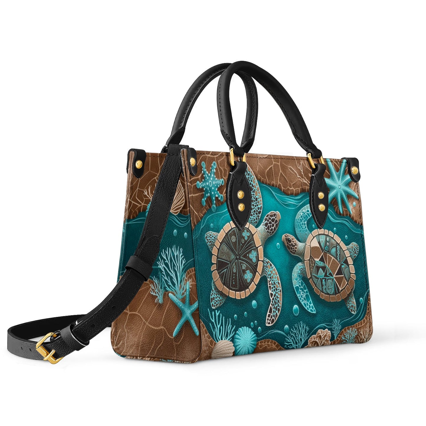 Shineful Leather Bag Sea Turtle Serenity