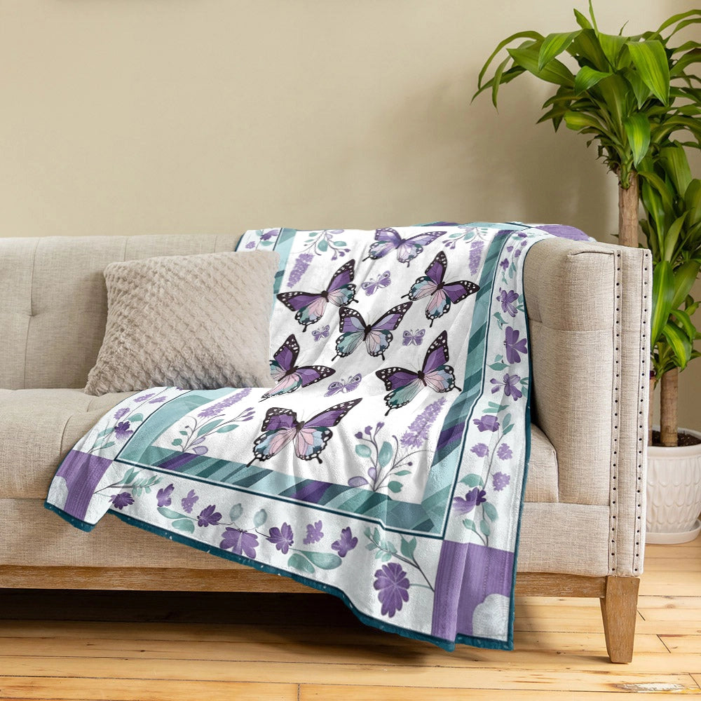 Shineful Fleece Blanket Butterfly Bliss