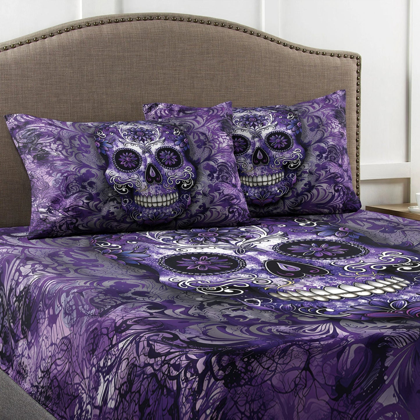 Shineful Fitted Sheet - Gorgeous Mandala Skull