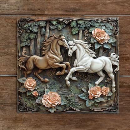 Shineful 2D Metal Sign Horse Couple