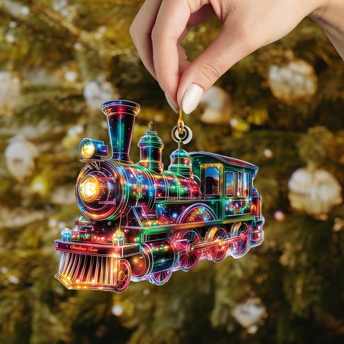 Shineful 2D Acrylic Ornament - Christmas Train