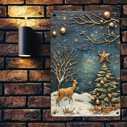 Shineful 2D Metal Sign Snowy Forest