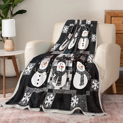 Shineful Fleece Blanket Cuteness Overload Snowman