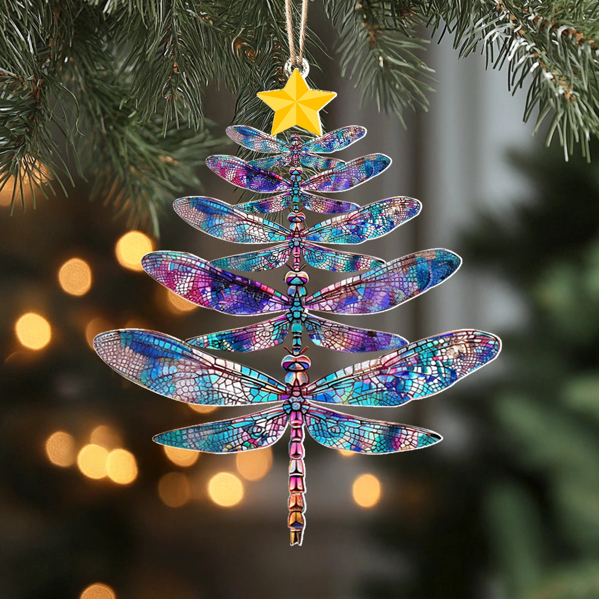 Shineful 2D Acrylic Ornament Celestial Dragonfly Tree