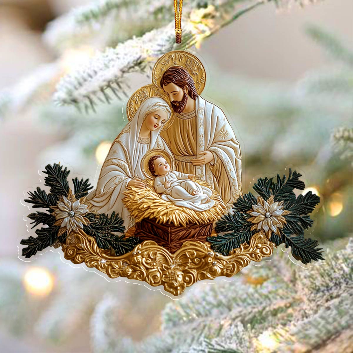 Shineful 2D Acrylic Ornament Nativity