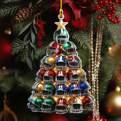 Shineful 2D Acrylic Ornament - Touchdown Tree Helmet