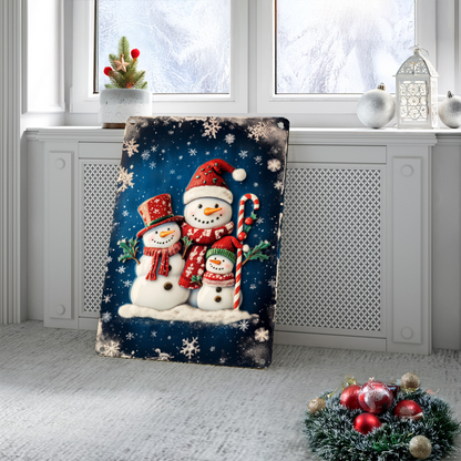 Shineful 2D Metal Sign Snowman Family Holiday