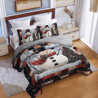 Shineful All Season Quilt 3-teiliges Set Jolly Snowman 