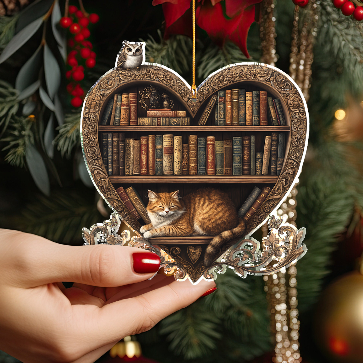 Shineful 2D Acrylic Ornament - Literary Hearts