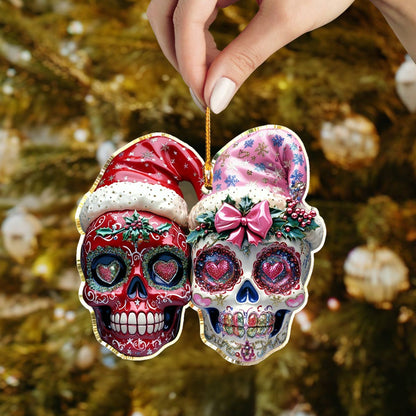 Shineful 2D Acrylic Ornament Pretty Chistmas Sugar Skulls Love