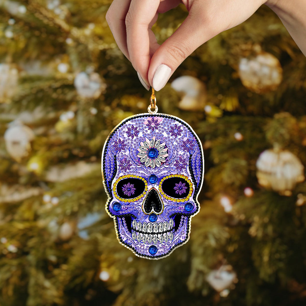 Shineful 2D Acrylic Ornament - Mystic Bloom Skull