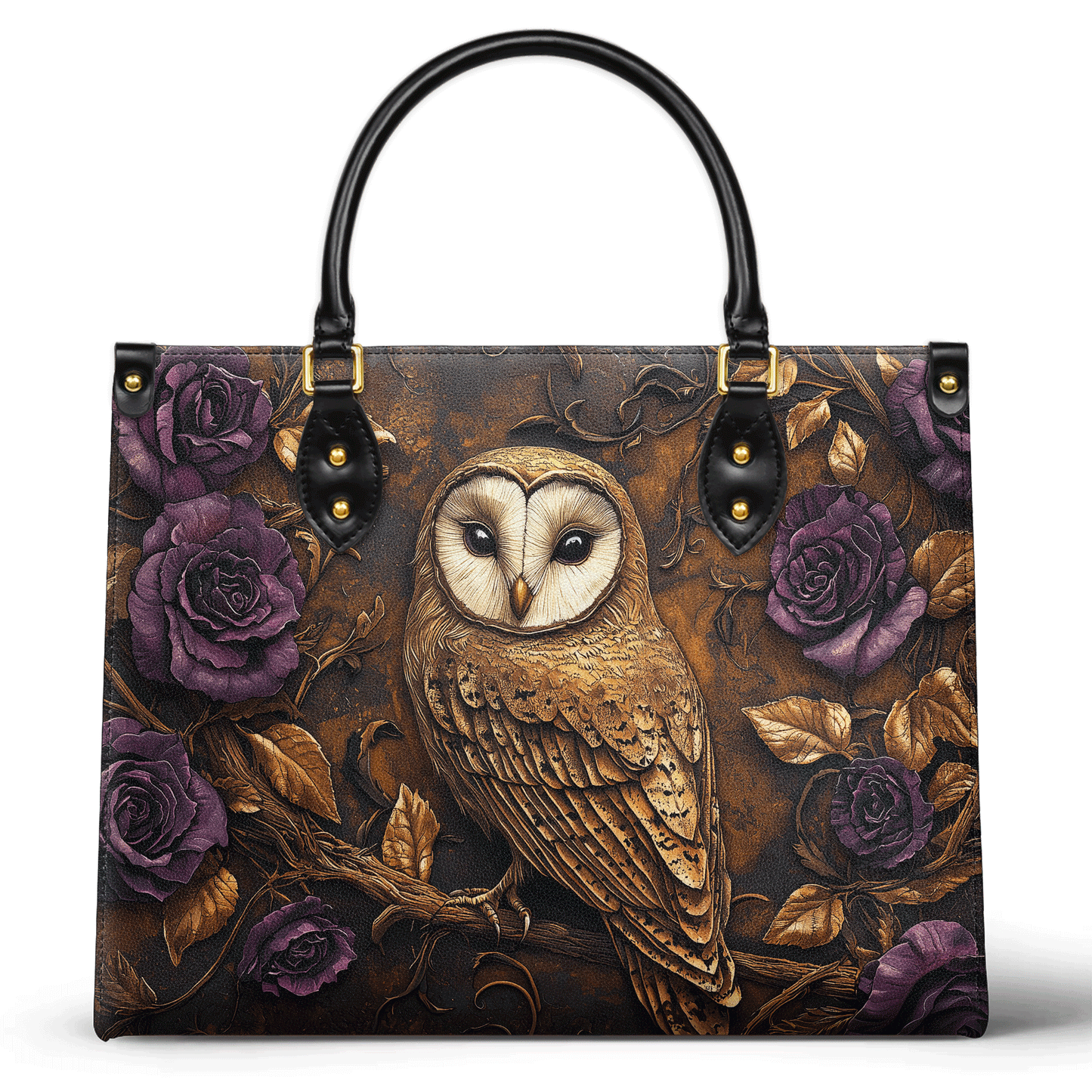 Glänzende Ledertasche - Nocturne Elegance