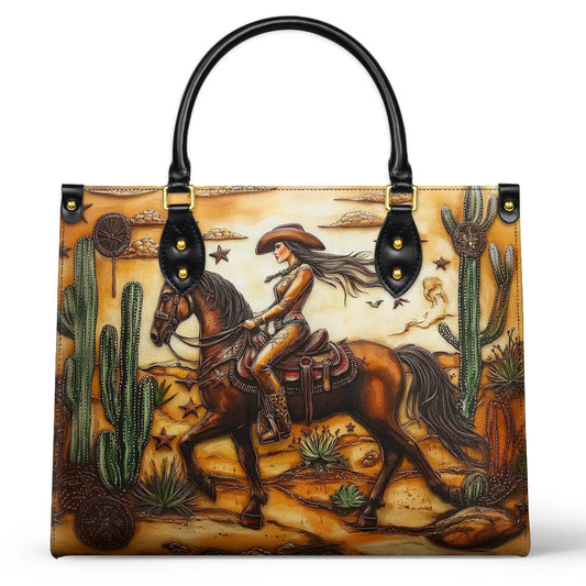 Sac en cuir brillant esprit cowgirl