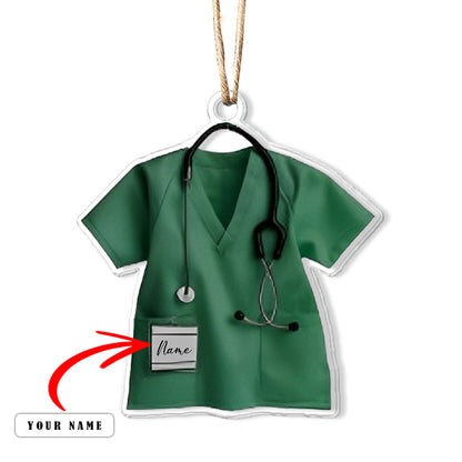 Shineful Personalized 2D Acrylic Ornament - Personalized Nurse Scrubs