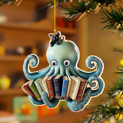 Shineful 2D Acrylic Ornament - Whimsical Readers: Animal Adventures in Books