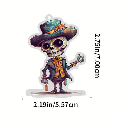 Shineful 2D Acrylic Ornament - Pack Discount Skeleton And Flowers