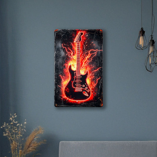 Shineful 2D Metal Sign - Electrify Guitar Metal Sign