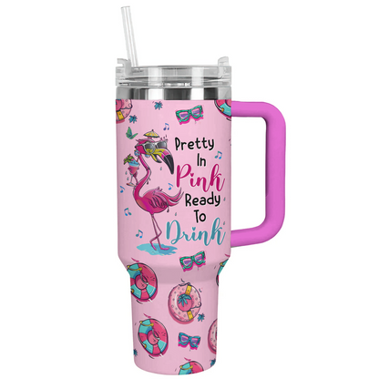 Shineful Tumbler Flamingo Beach Party