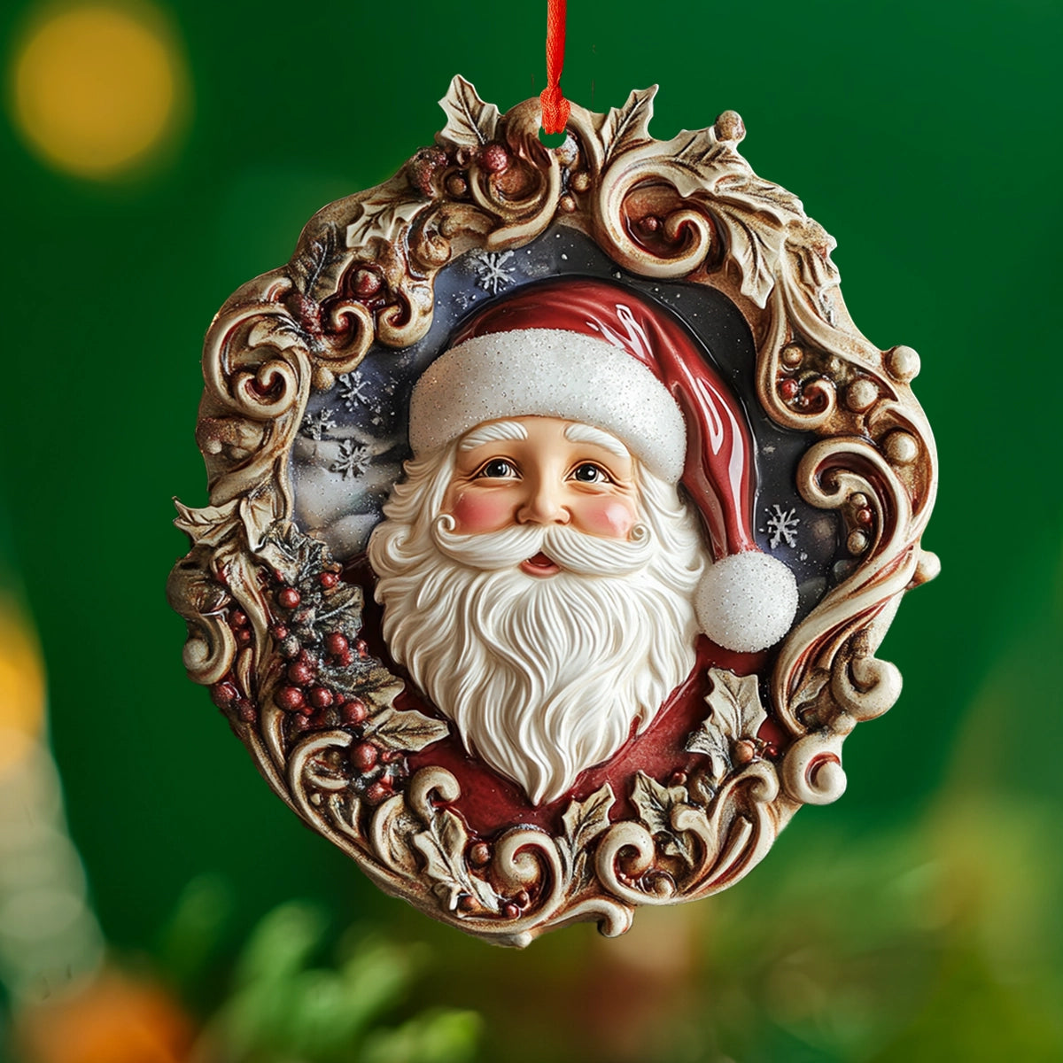 Shineful 2D Acrylic Ornament Christmas Blessings Santa