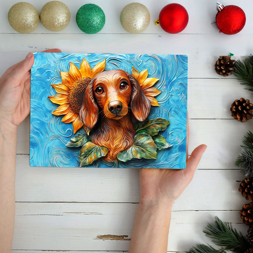 Shineful 2D Metal Sign SunFlower Dachshund