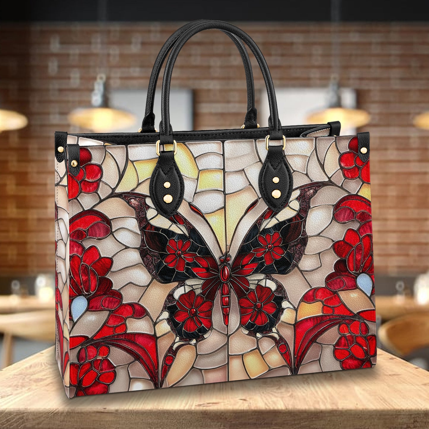 Shineful Leather Bag Butterfly Mosaic