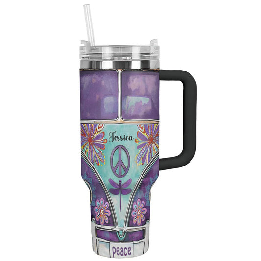 Hippie Personalized 40 Oz Shineful™ Tumbler Purple Van Tl10 40Oz