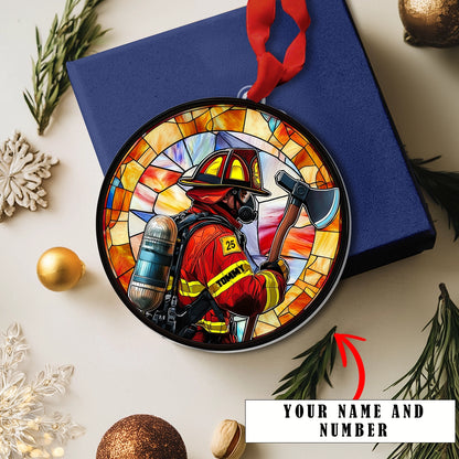 Shineful Acrylic Ornament Personalized Firefighter Tribute